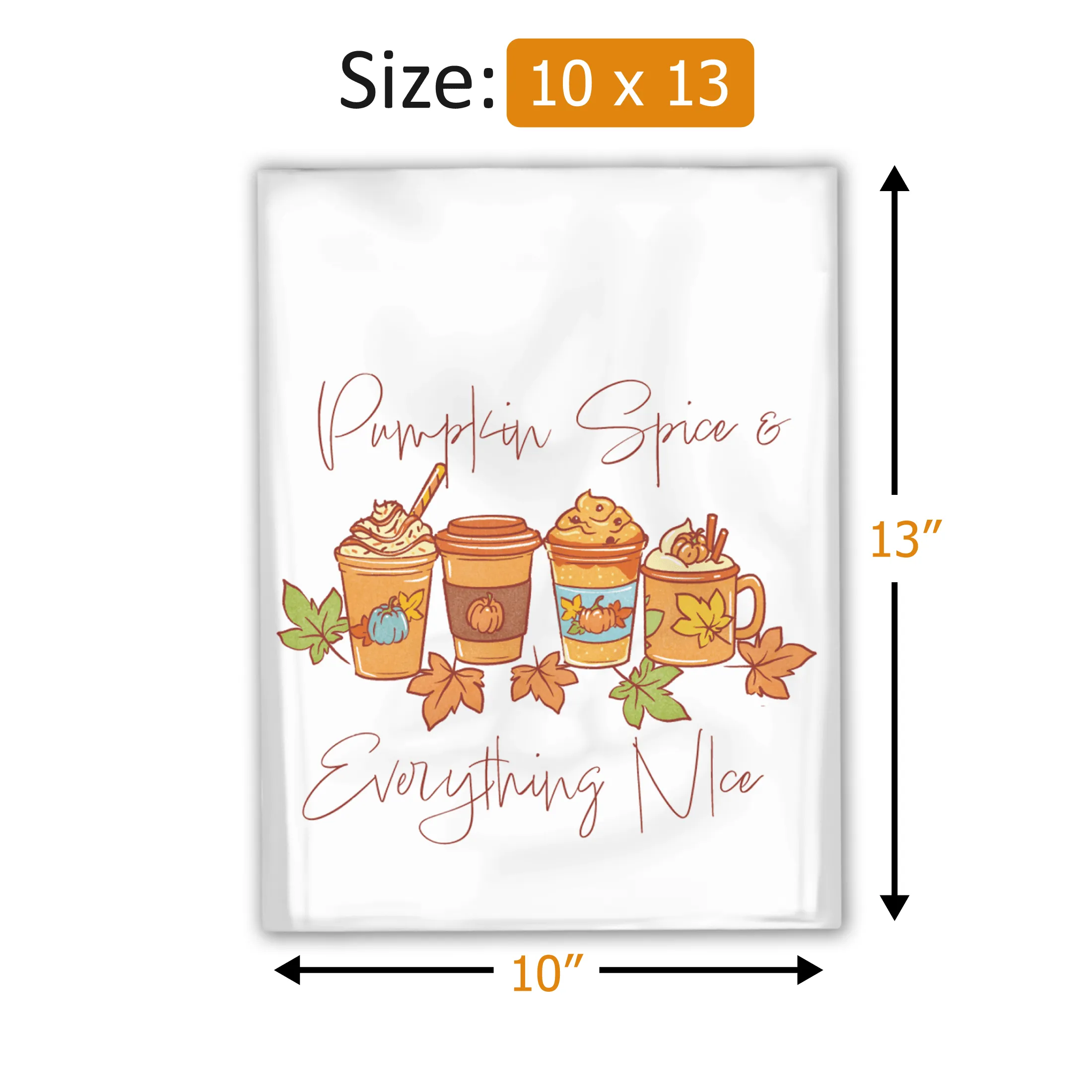 10x13 Thanks a Latte Designer Poly Mailers Shipping Envelopes Premium Printed Bags