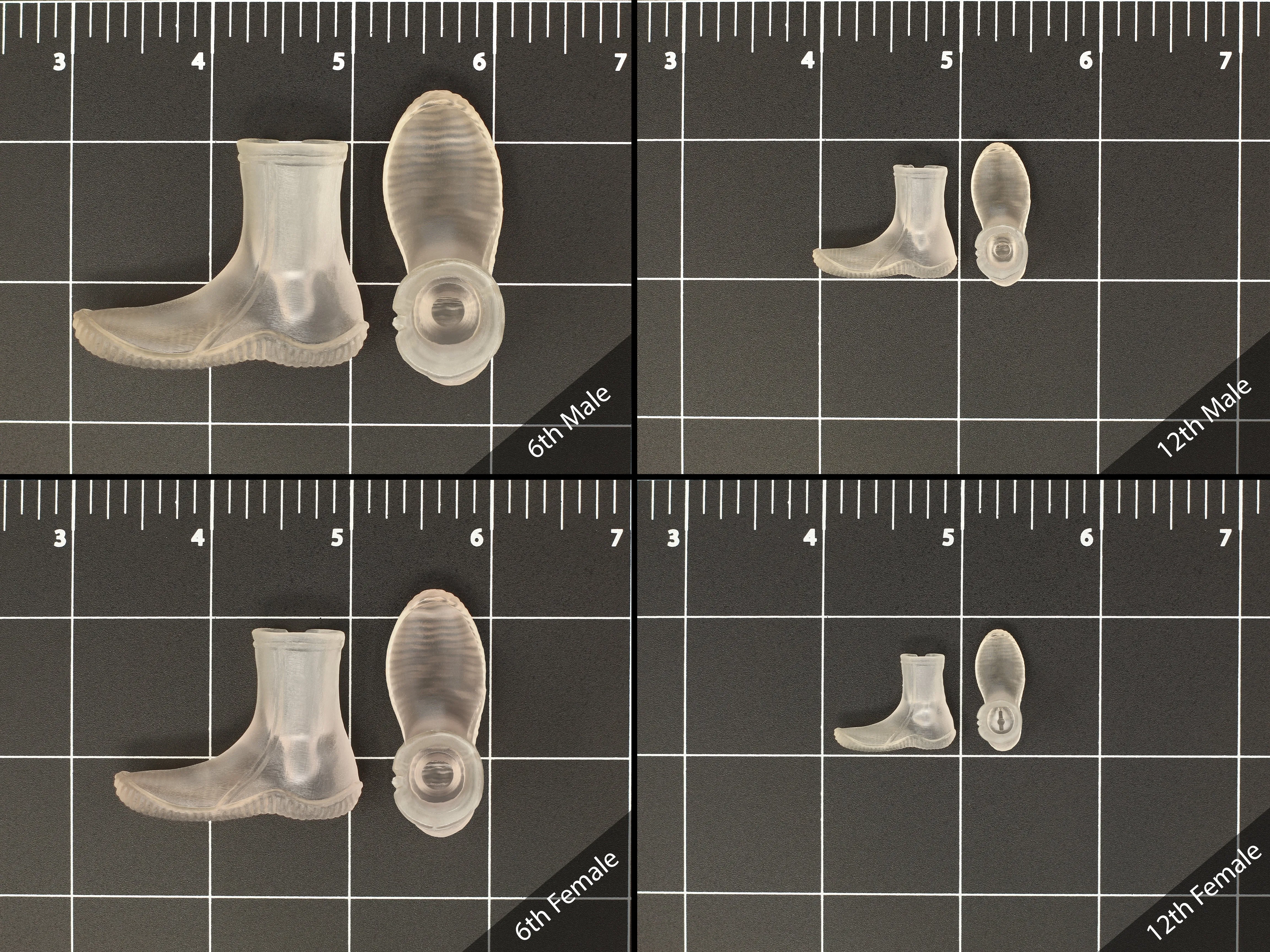 1/6 or 1/12 - Custom 3D - Diving Boots (Peg Type)