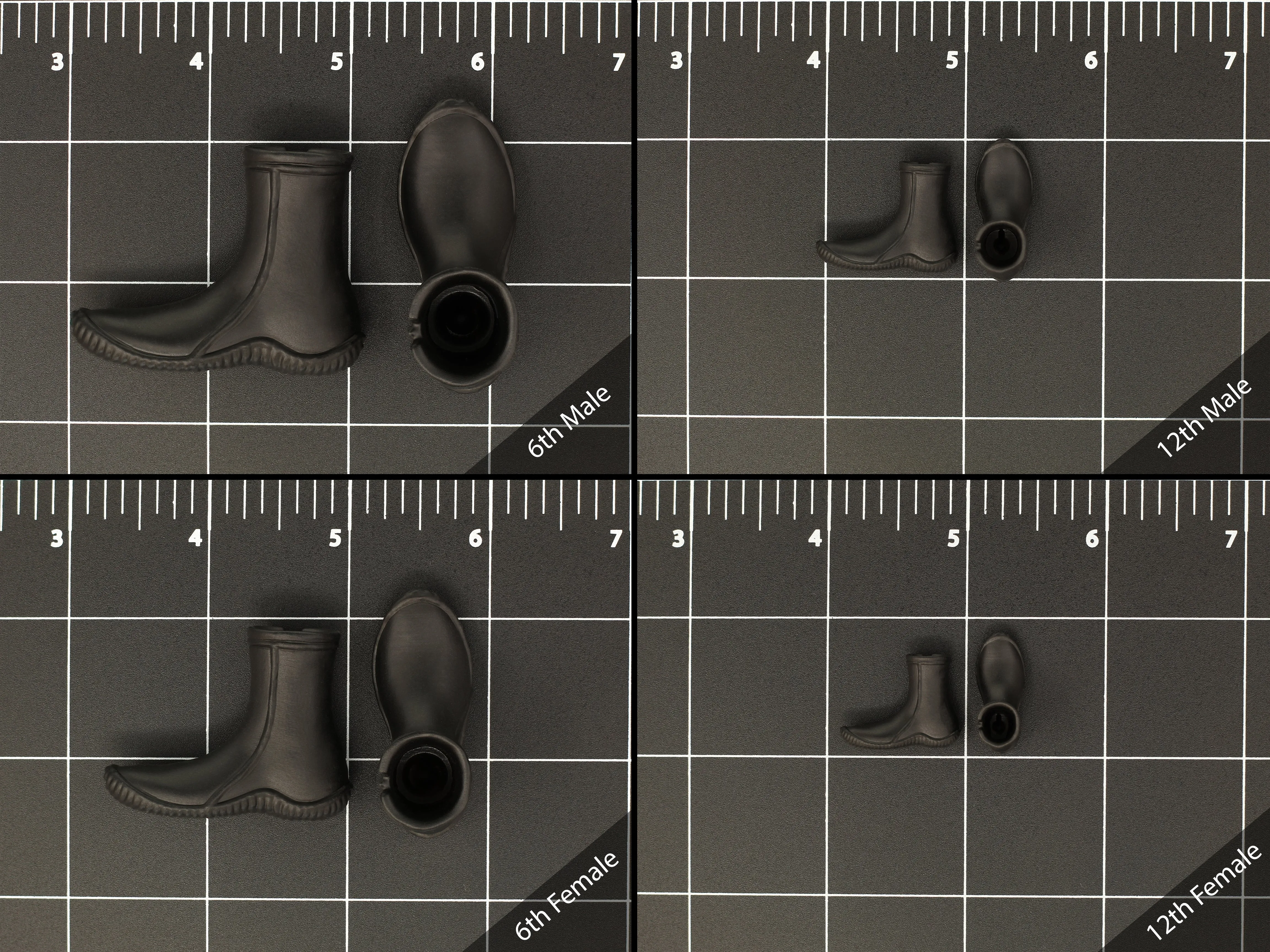 1/6 or 1/12 - Custom 3D - Diving Boots (Peg Type)