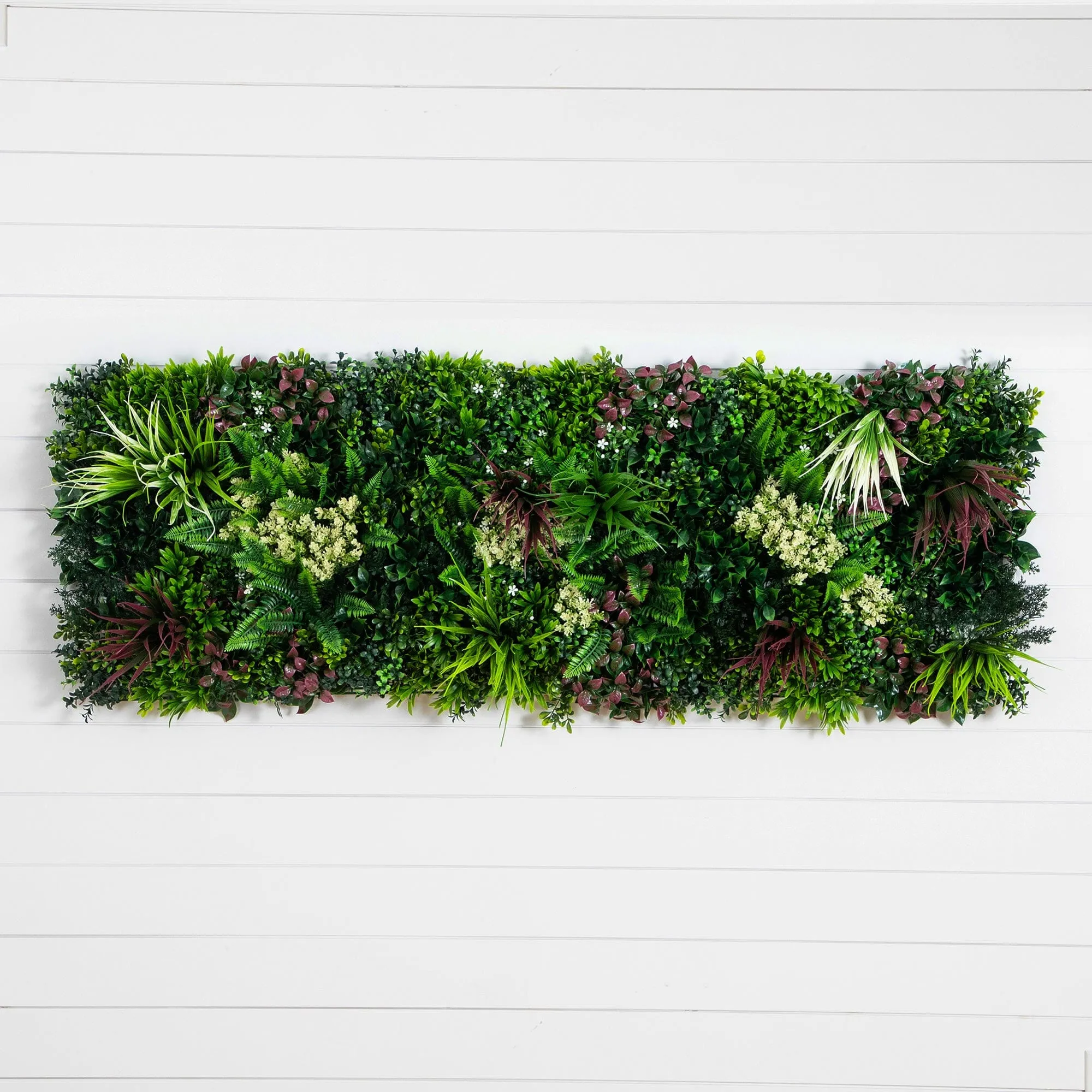 20” x 20” UV Resistant Corfu Island Artificial Living Wall Panels (Indoor/Outdoor) - Set of 3