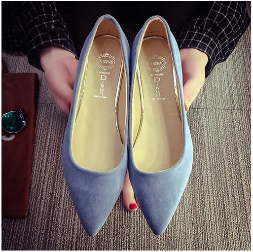 2016 Fashion Women Shoes Woman Flats high quality suede Casual Comfortable pointed toe Rubber Women Flat Shoe Hot Sale New Flats