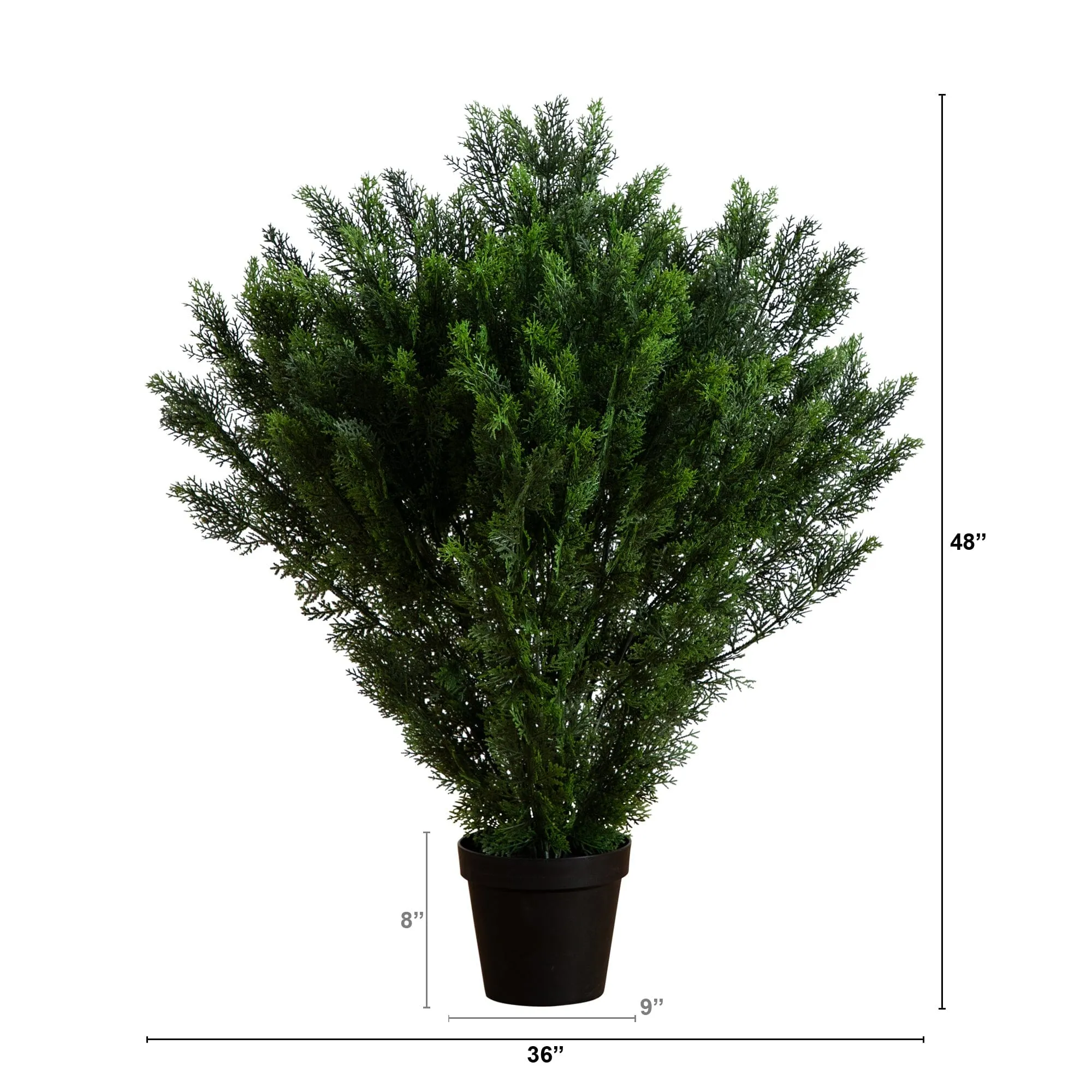 4’ Artificial Cedar Bush UV Resistant (Indoor/Outdoor)