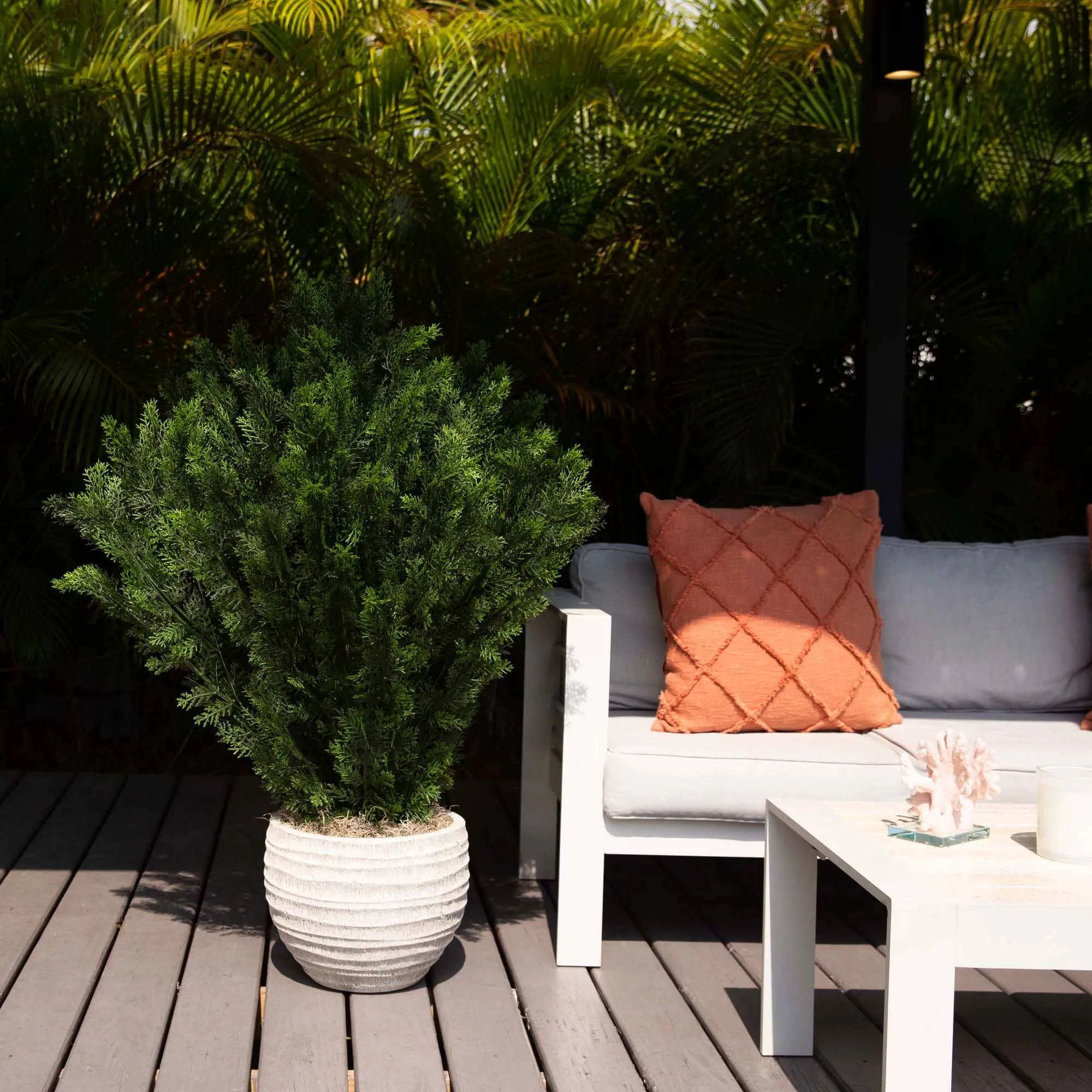 4’ Artificial Cedar Bush UV Resistant (Indoor/Outdoor)