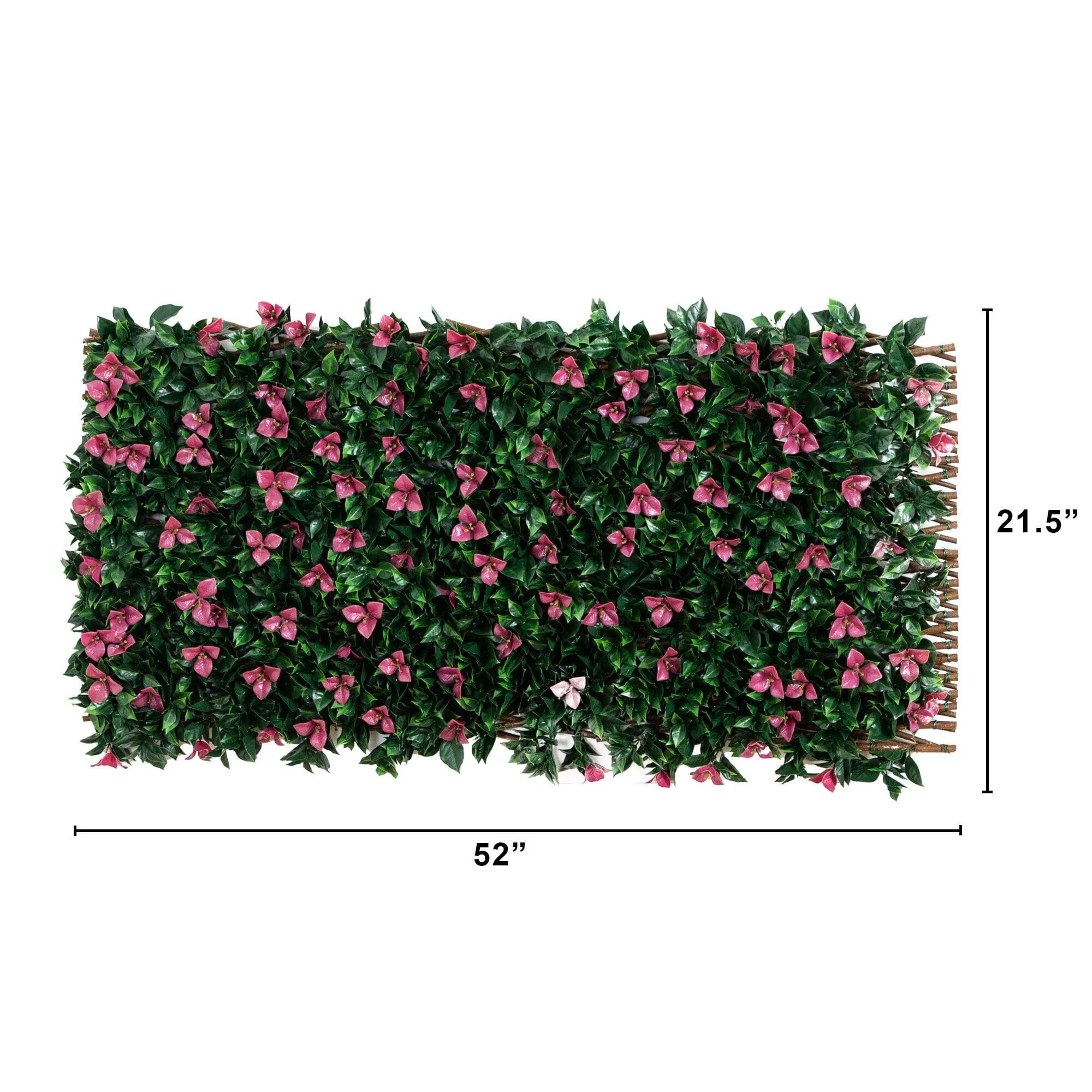 40” x 80” UV Resistant Artificial Bougainvillea Expandable Privacy Fence Screen (Indoor/Outdoor)