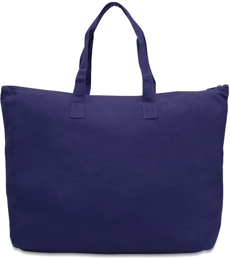 amanda cotton canvas tote - navy Case of 48