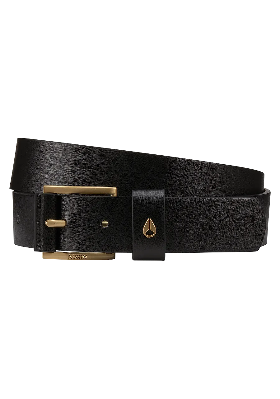 Americana Vegan Belt - Black / Gold