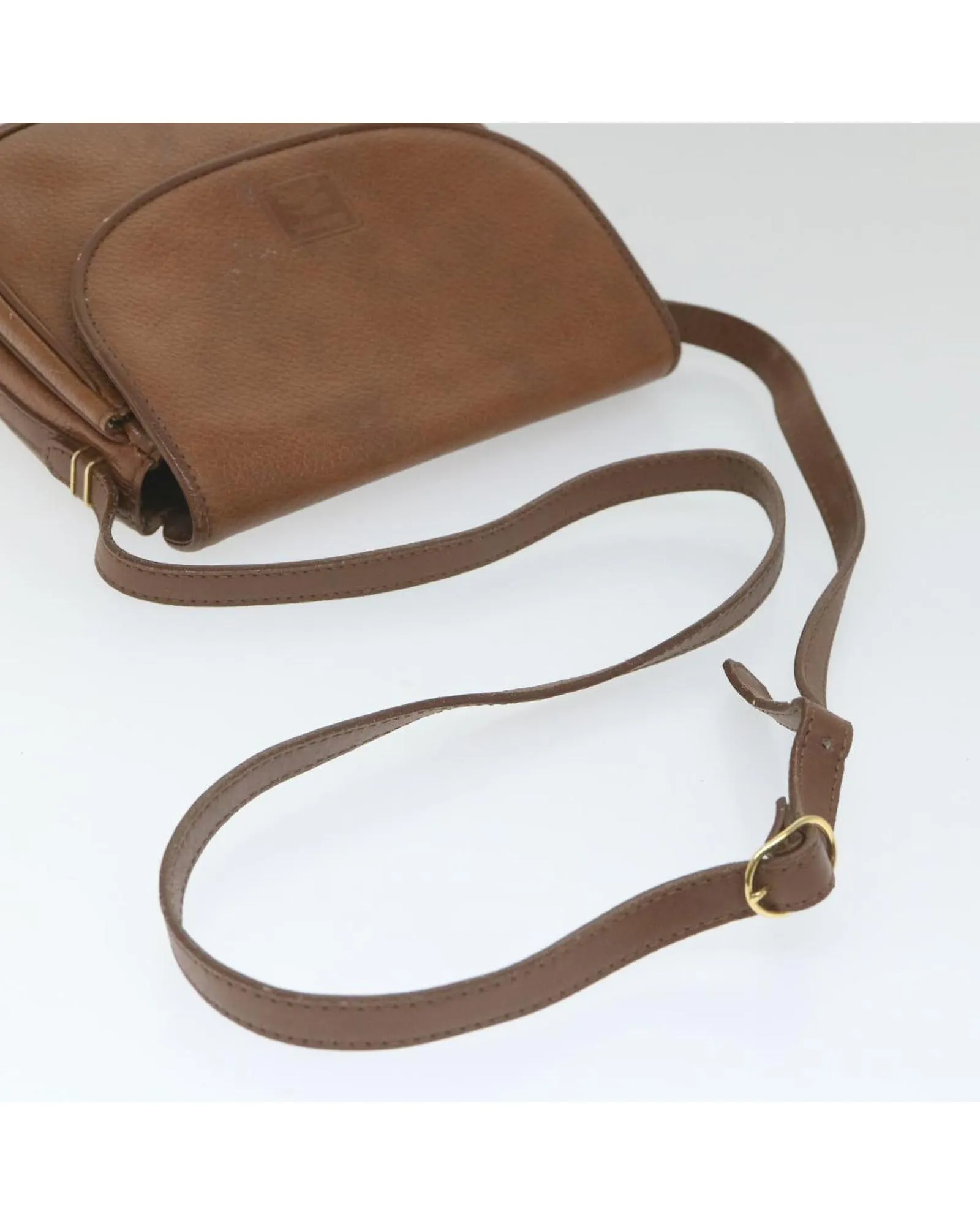 Authentic Brown Leather Shoulder Bag