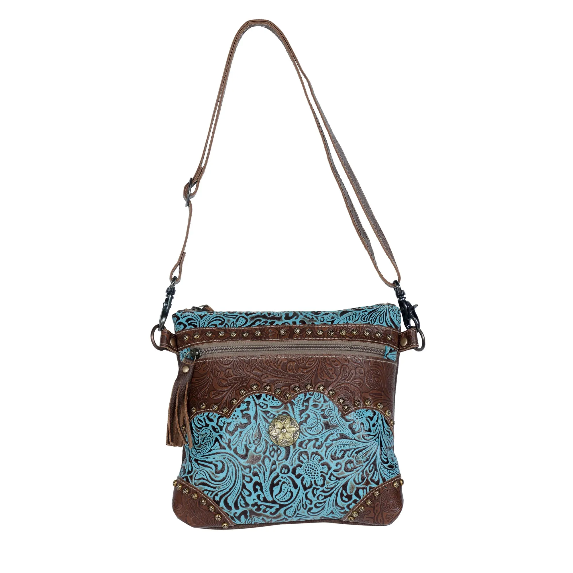 Azure Aesthetic Leather & Hairon Bag