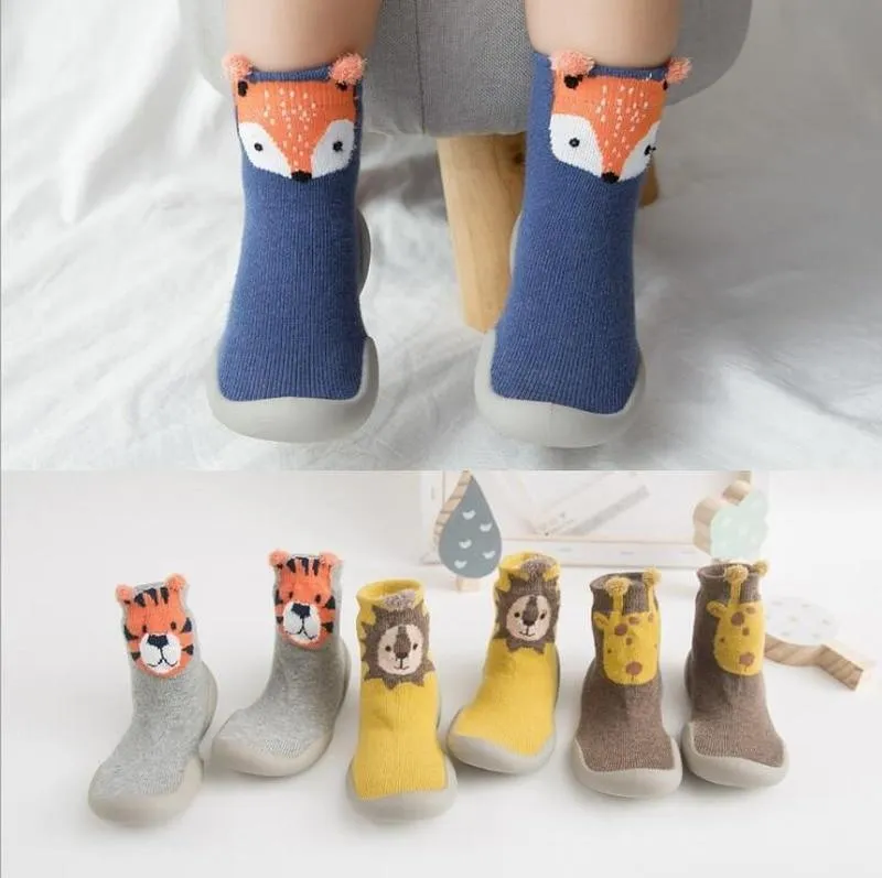 Baby Animal Cartoon Design Non-slip Sock Shoes