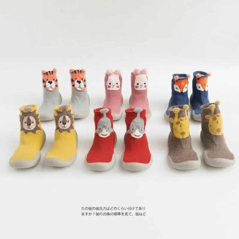 Baby Animal Cartoon Design Non-slip Sock Shoes