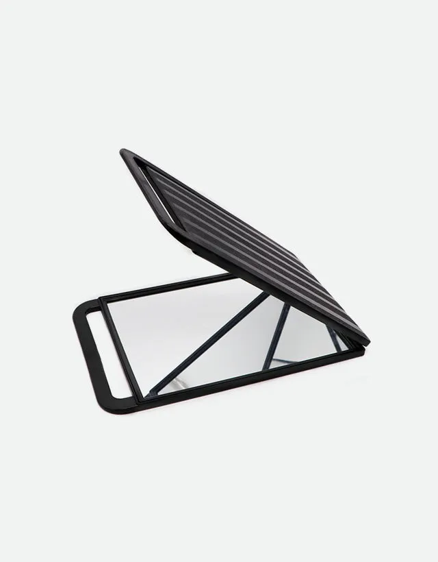 Barber Double-Sided Folding Mirror, Black