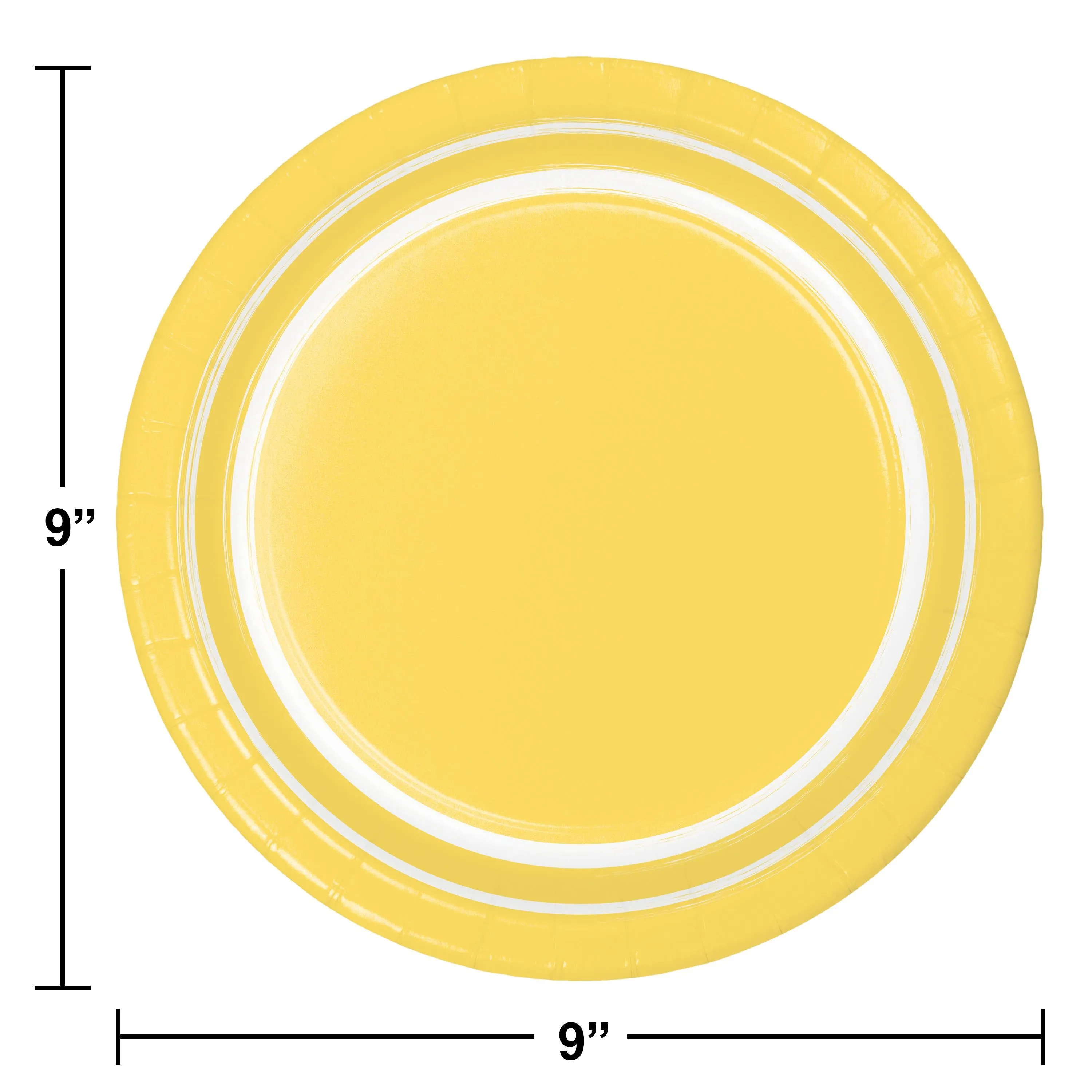 Bulk Soft Yellow 10ct Sturdy Style 8.75 Inch 8.75 inch Paper Dinner Plate (120 per Case)