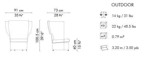 CALYX EASY ARMCHAIR HIGH BACK