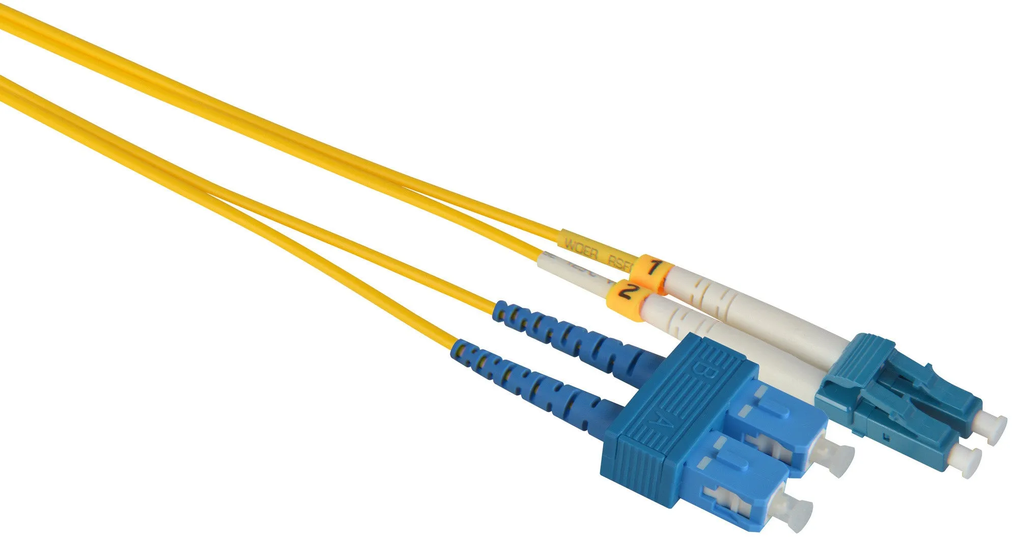 Camplex 9u/125u Fiber Optic Patch Cable Singlemode Duplex LC to SC - Yellow