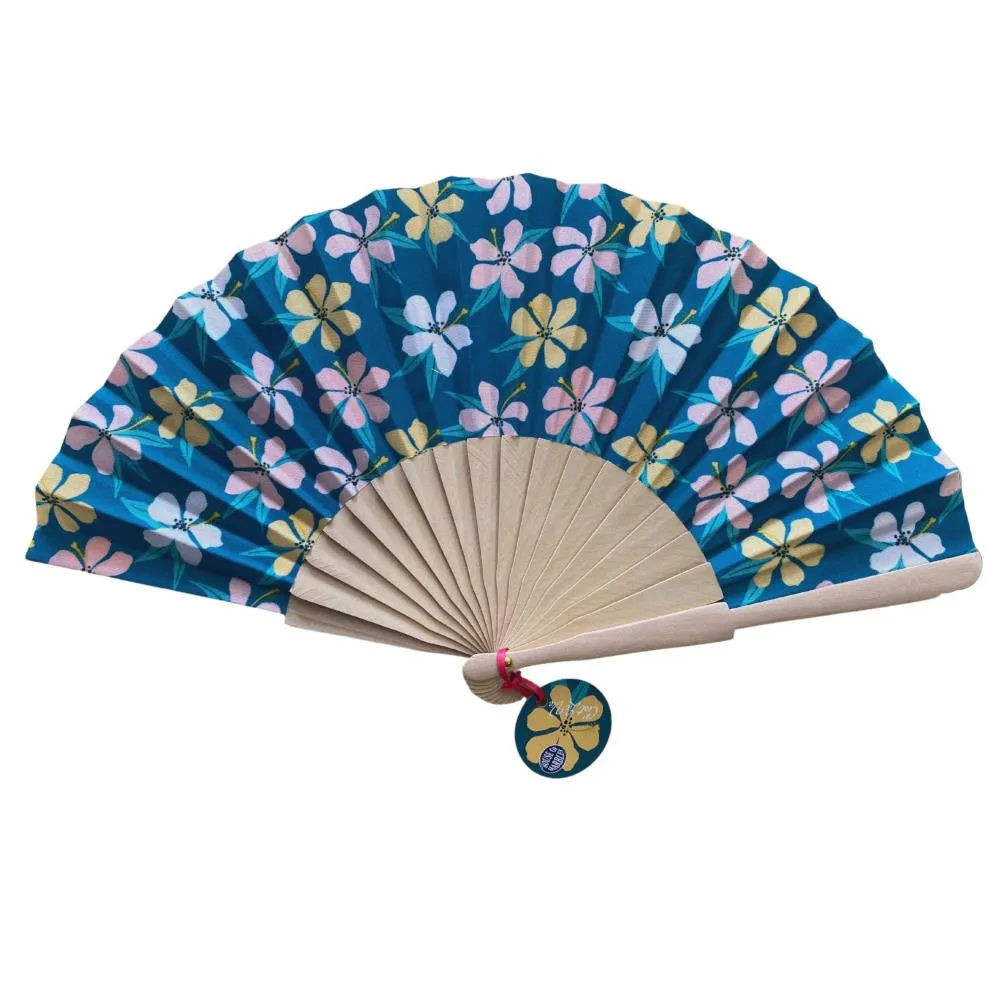 C'est La Vie Folding Wooden Fan, Assorted