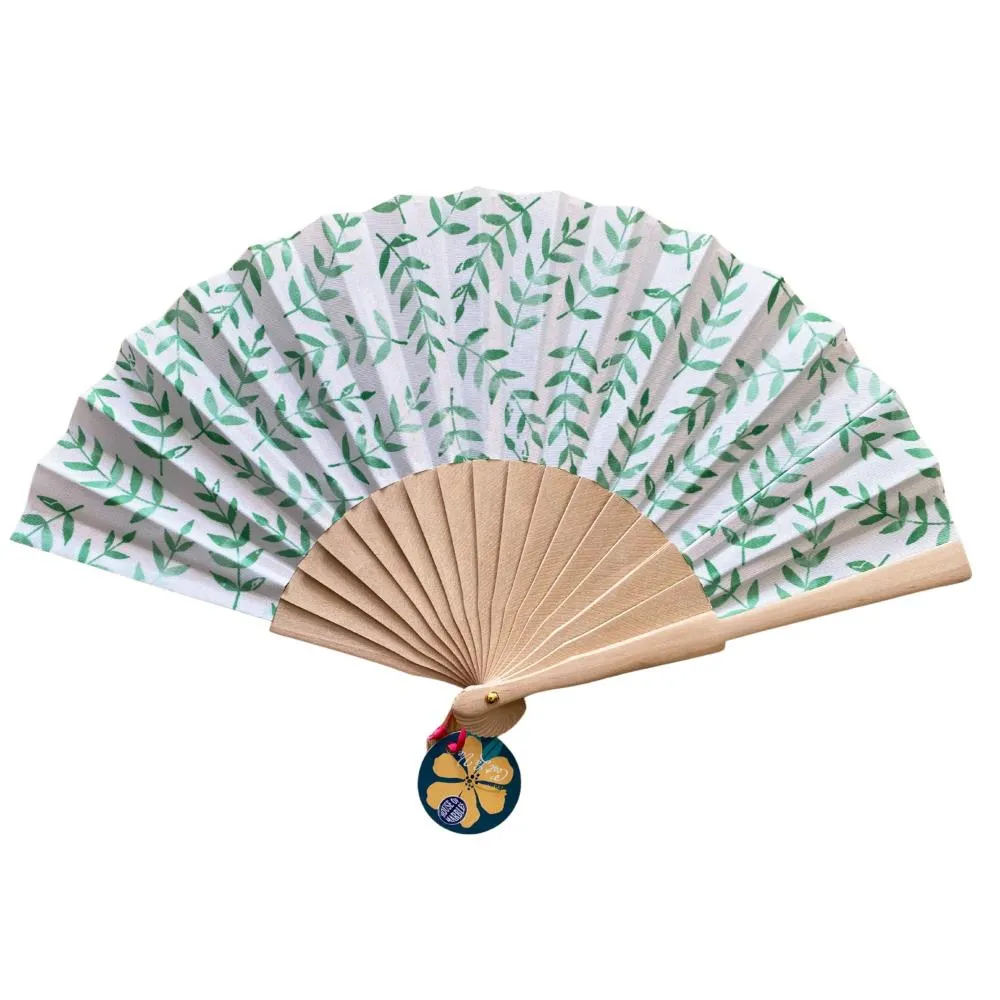 C'est La Vie Folding Wooden Fan, Assorted