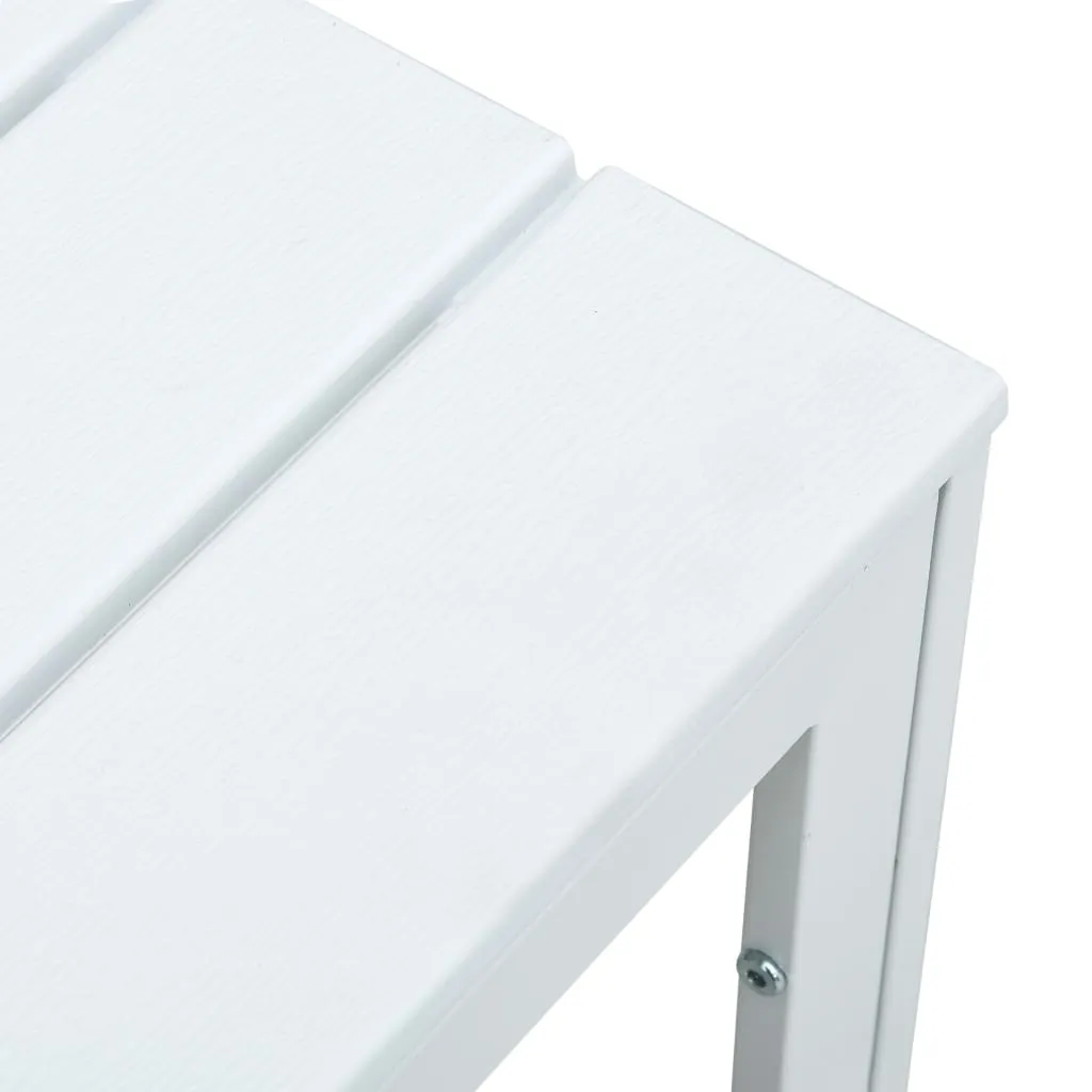 Coffee Table White 78x78x74 cm HDPE Wood Look