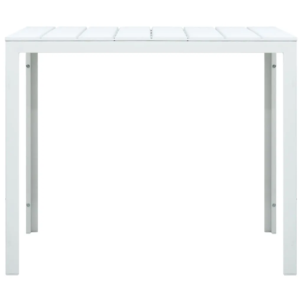 Coffee Table White 78x78x74 cm HDPE Wood Look