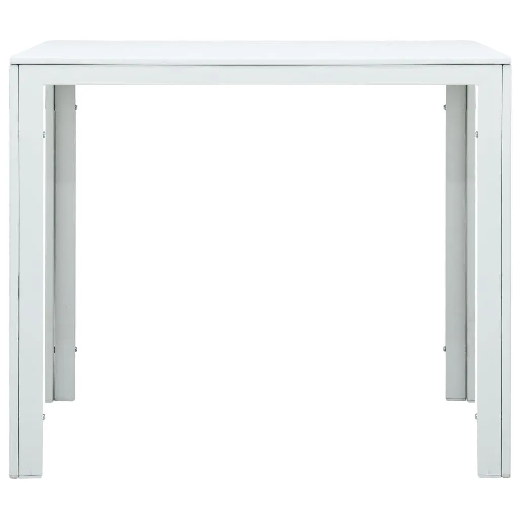 Coffee Table White 78x78x74 cm HDPE Wood Look