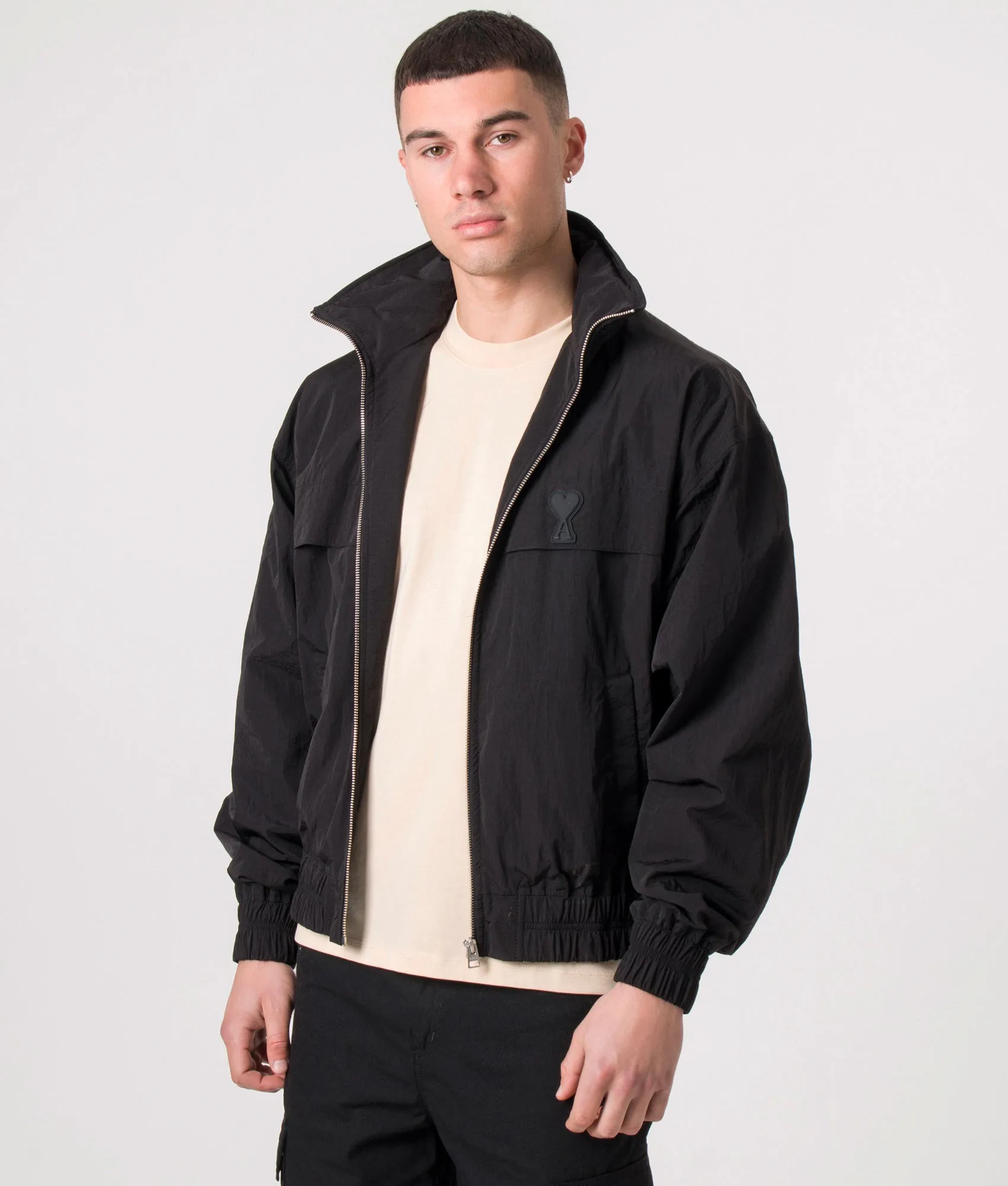 Creased Effect Water Repellent Windbreaker