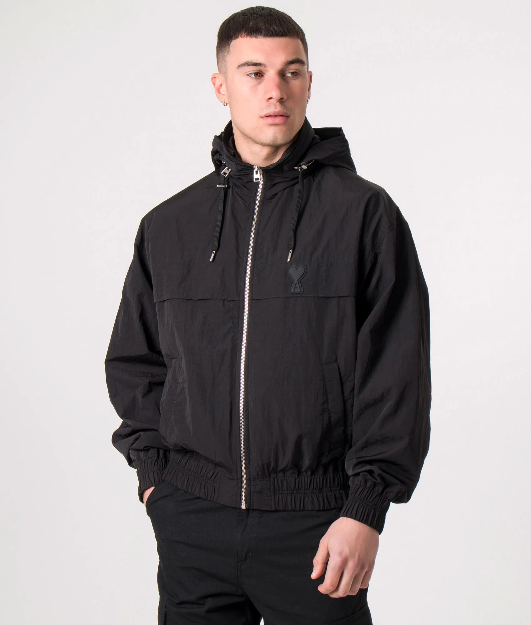 Creased Effect Water Repellent Windbreaker