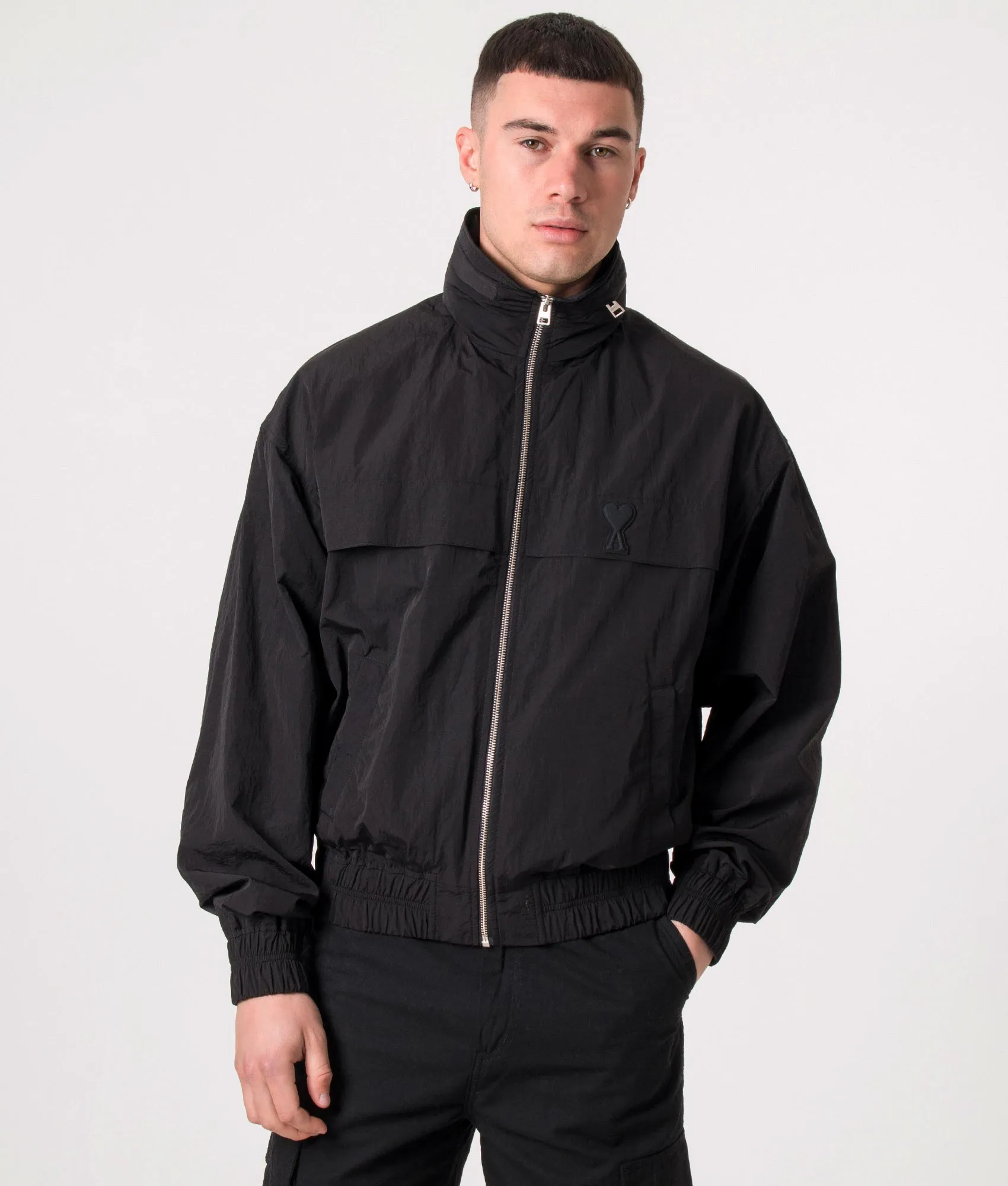 Creased Effect Water Repellent Windbreaker