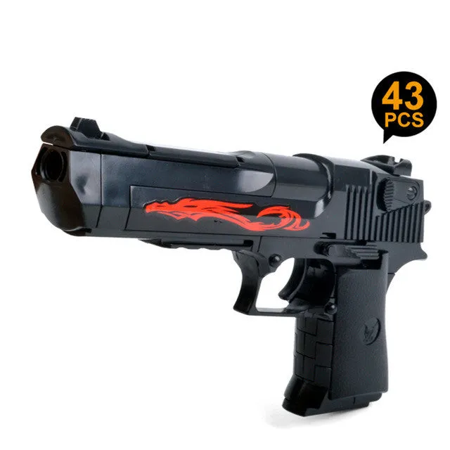 Desert Eagle Assembled Building Blocks Toy Guns   Pistol Gun Bullets Airsoft Air Guns Rubber Bullets Paintball Weapons Toys