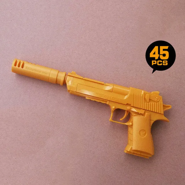 Desert Eagle Assembled Building Blocks Toy Guns   Pistol Gun Bullets Airsoft Air Guns Rubber Bullets Paintball Weapons Toys