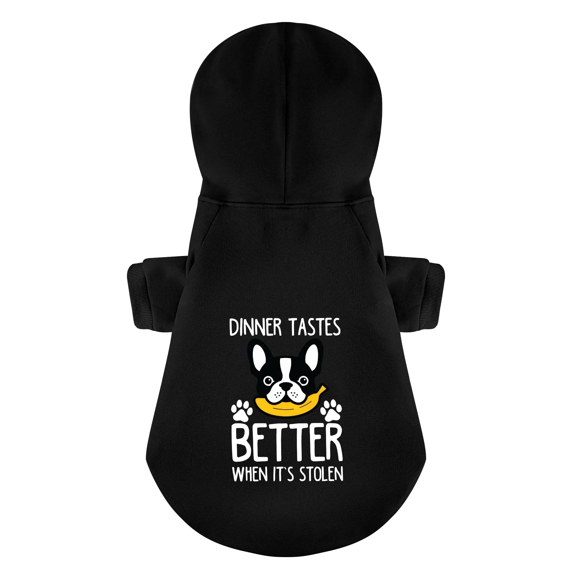 Dinner tastes better when it’s stolen  - Personalized French Bulldog Hoodies with Funny Quotes – Stylish, Cozy, and Premium 100% Cotton