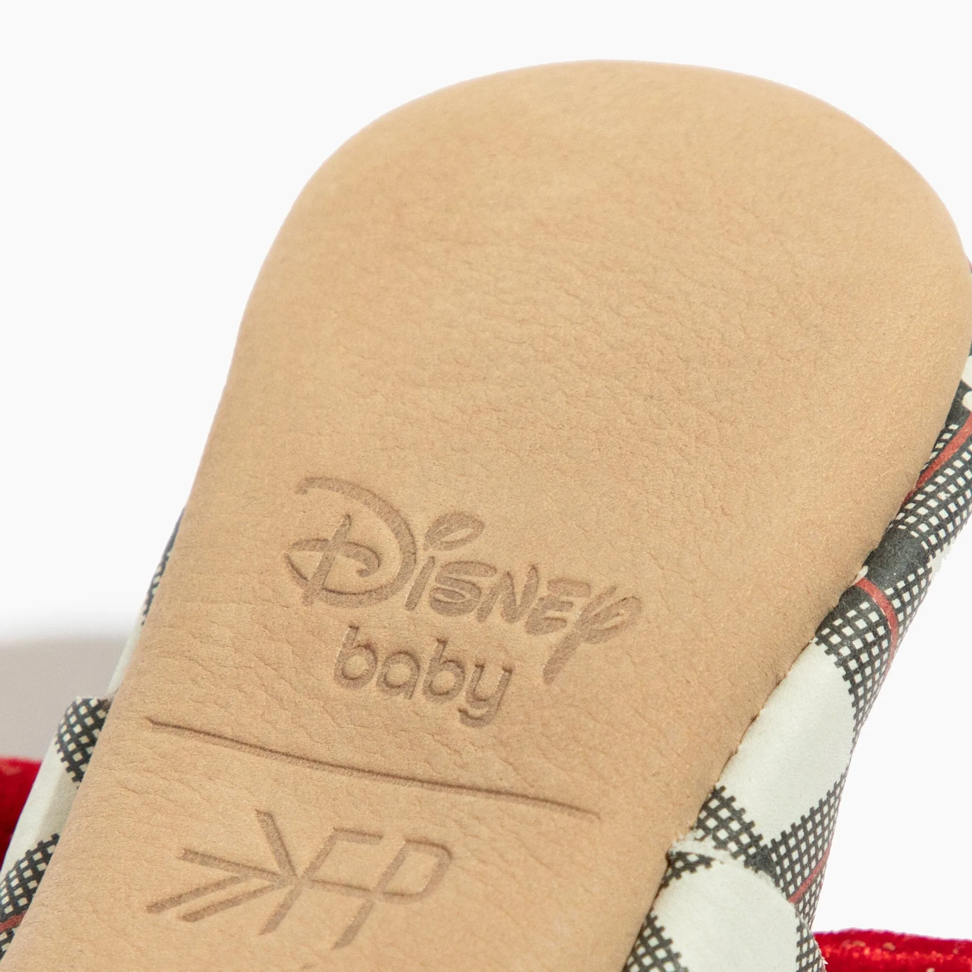 Disney Mickey Plaid Knotted Bow Baby Shoe