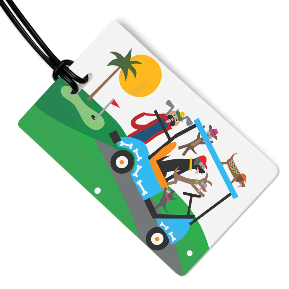 Dog Luggage Tag - Doggie Golfers