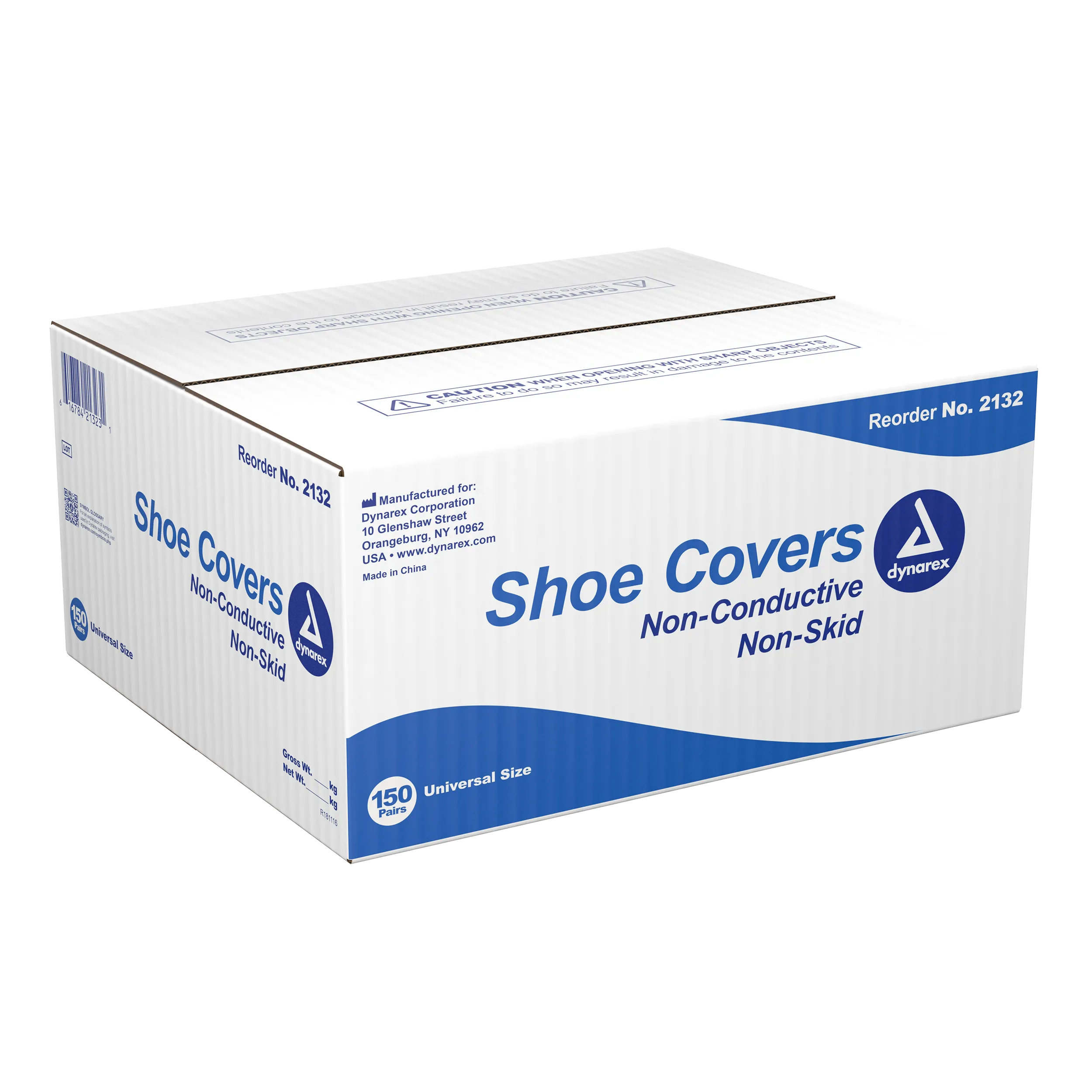 Dynarex - Shoe Cover - Universal Size, Non-Conductive, Non-Skid, 150/cs