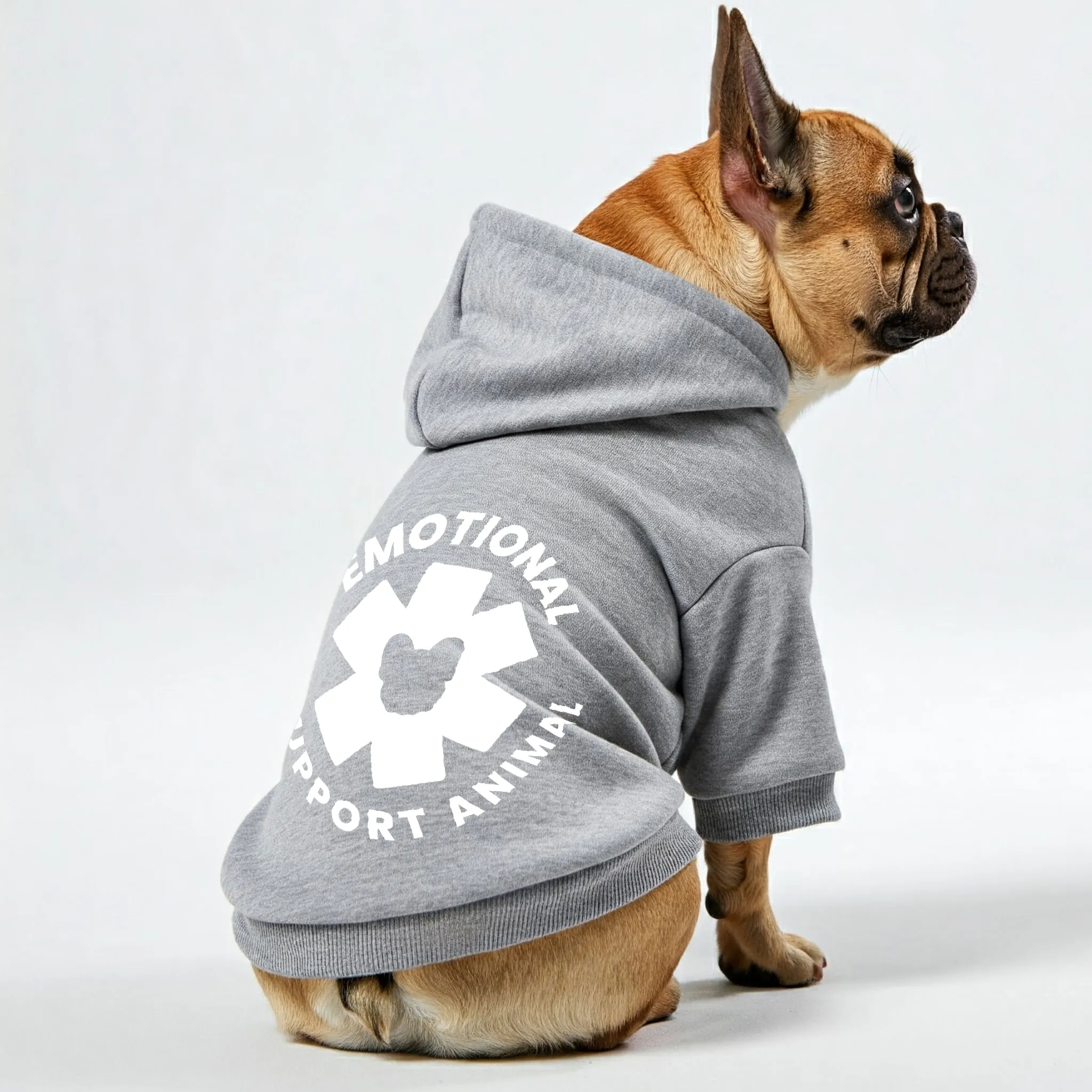 EMOTIONAL SUPPORT ANIMAL - Personalized French Bulldog Hoodies with Funny Quotes – Stylish, Cozy, and Premium 100% Cotton