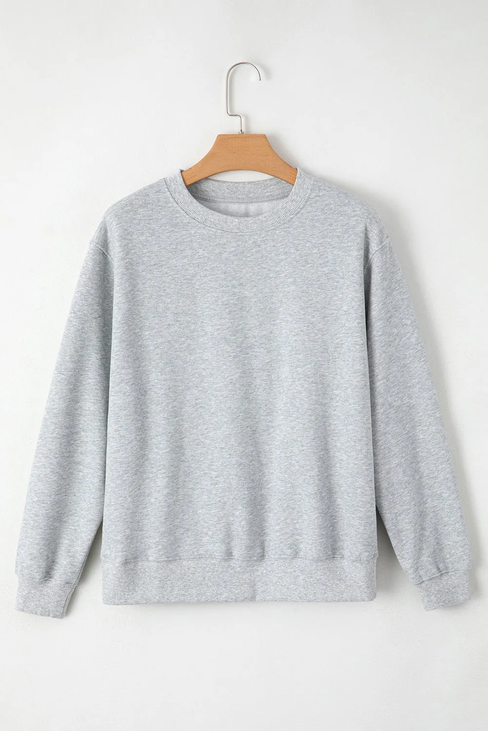 Fleece Lined Drop Shoulder Terry Sweatshirt