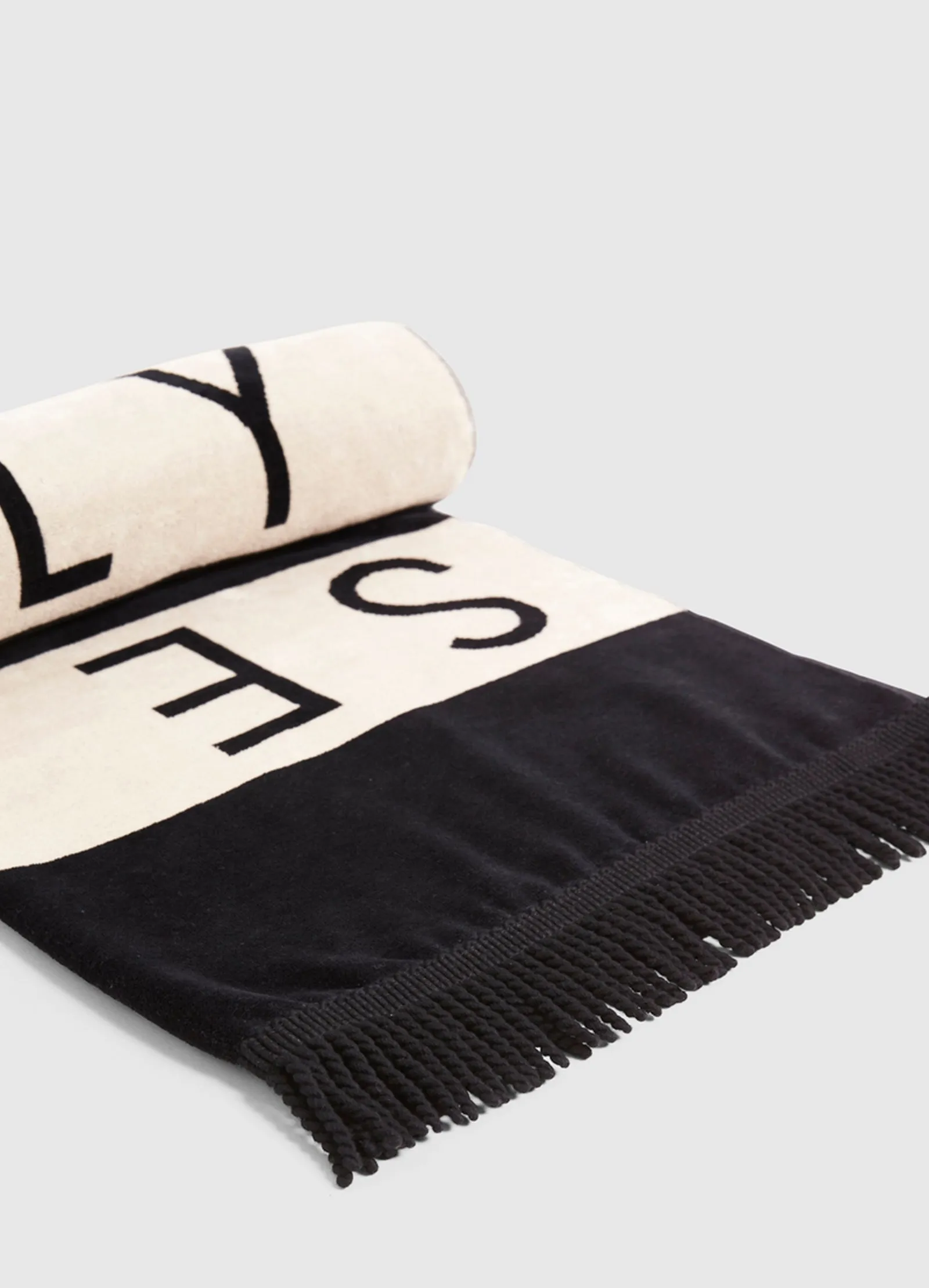 Folly Stripe Towel - Black