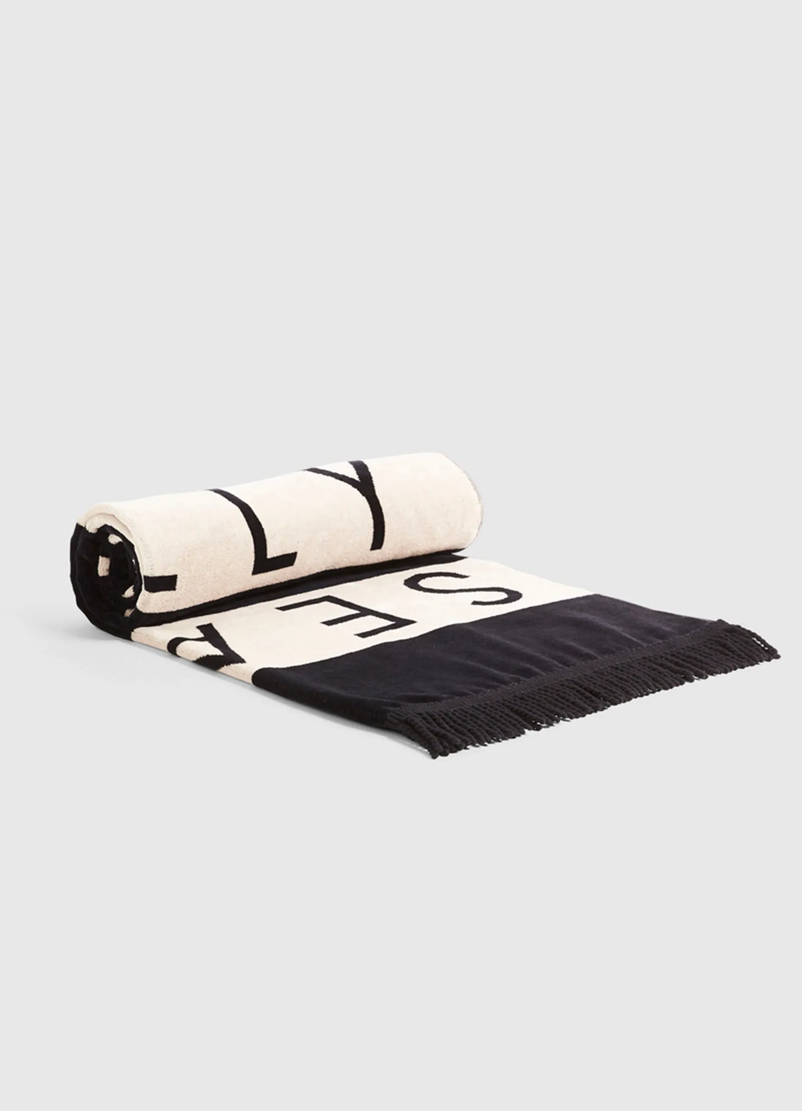 Folly Stripe Towel - Black