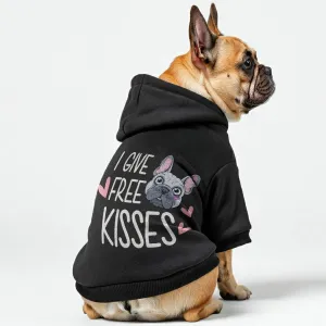 Free Kisses - Personalized French Bulldog Hoodies with Funny Quotes – Stylish, Cozy, and Premium 100% Cotton