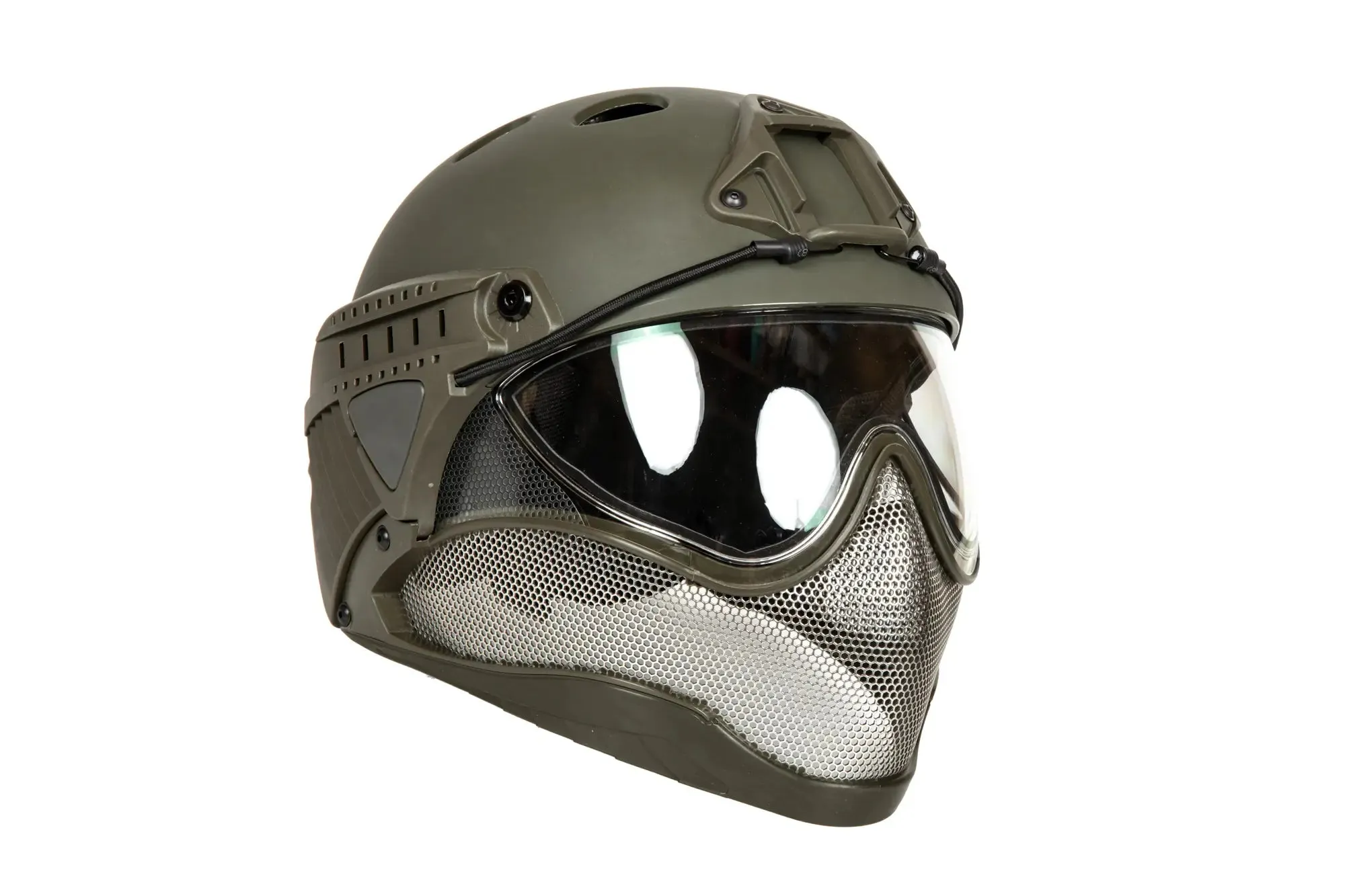 Full Face First Helmet Green