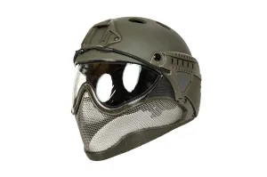 Full Face First Helmet Green