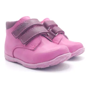 Girls Double Velcro Shoe In Pink