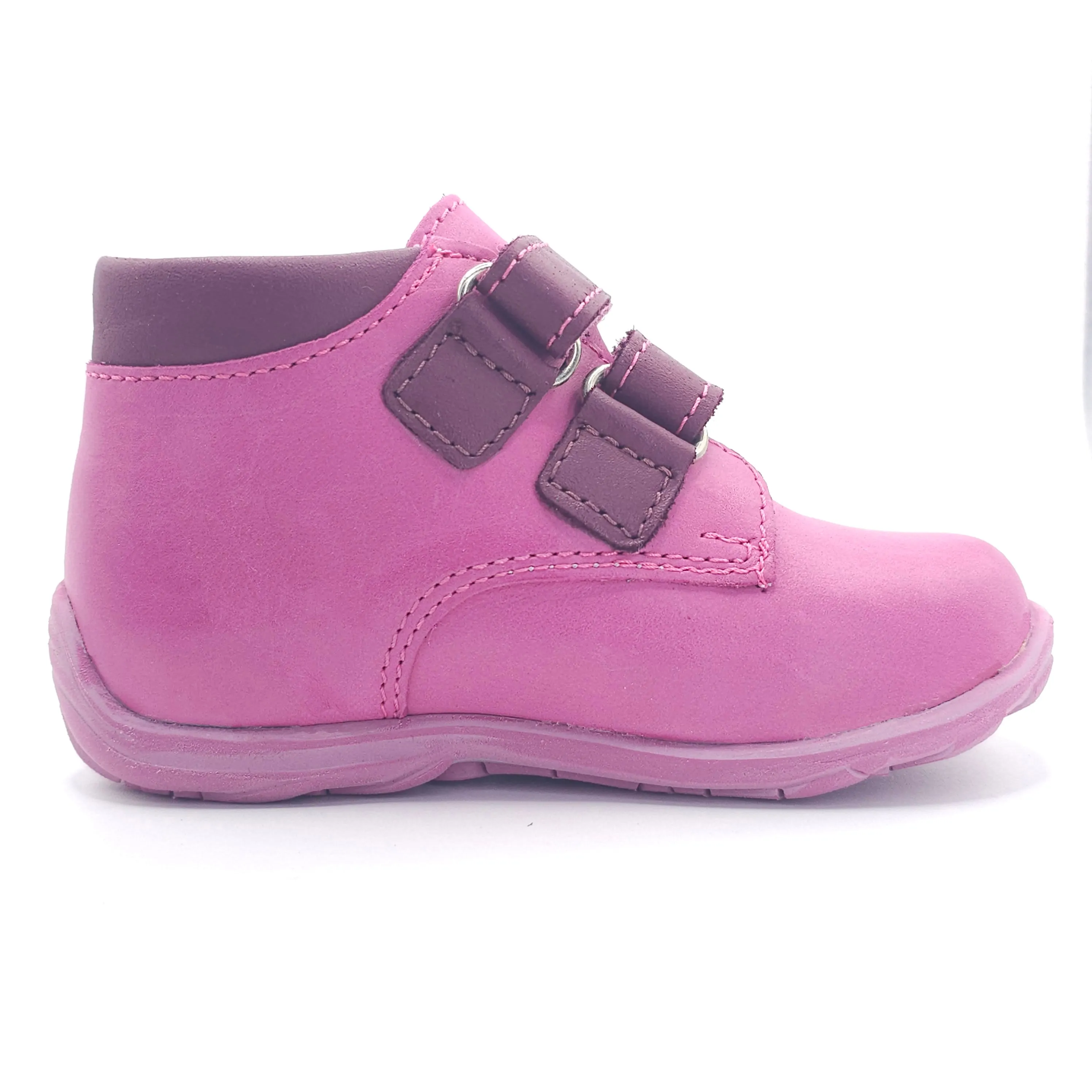 Girls Double Velcro Shoe In Pink