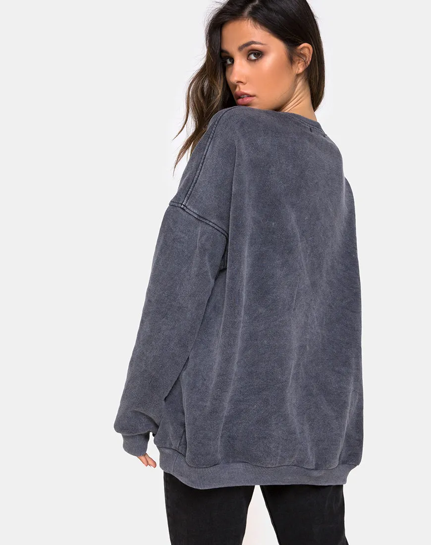 Glo Sweatshirt in Stone Wash Angelo