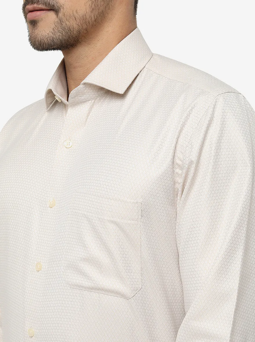 Golden Printed Slim Fit Formal Shirt | Greenfibre