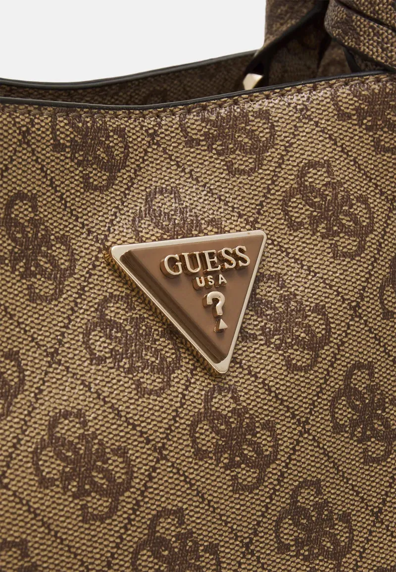 Guess Meridian Girlfriend 4G Logo Tote, Beige