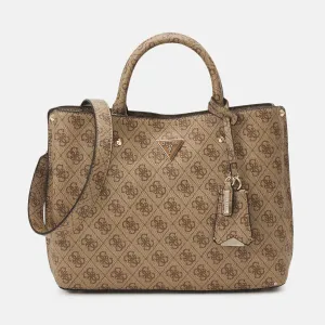 Guess Meridian Girlfriend 4G Logo Tote, Beige