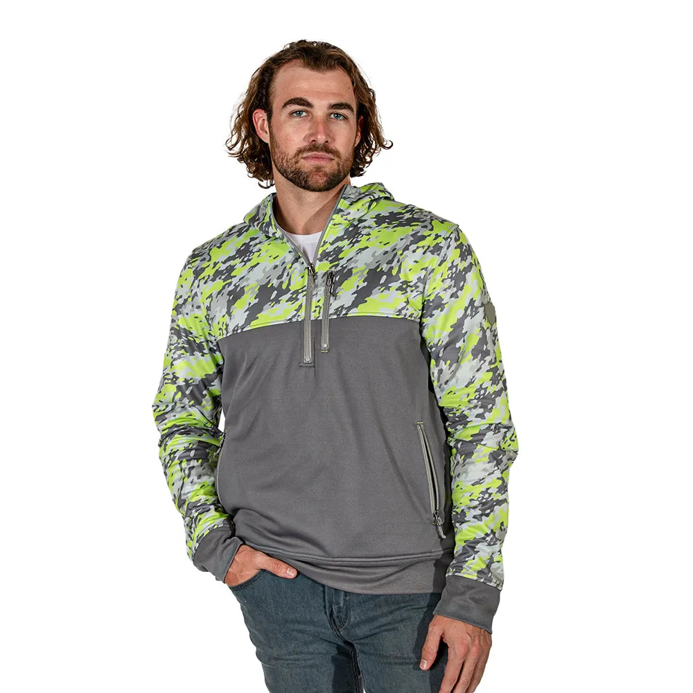 Half Zip Performance Hoodie | Geo Camo-Surge