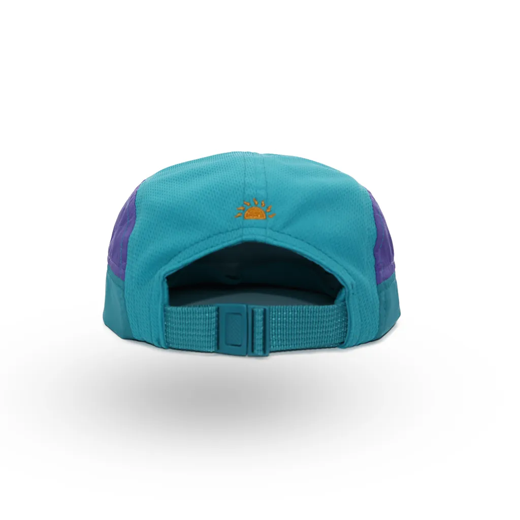 Helios Headwear Ultralight 7 Panel Soft Brim Cap - Teal Purple