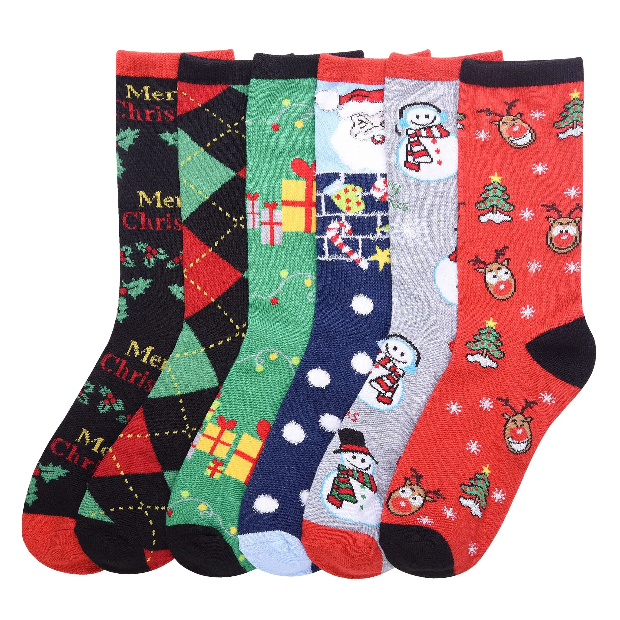 MAMIA LADIES DESIGN CREW SOCKS (X-MAS)