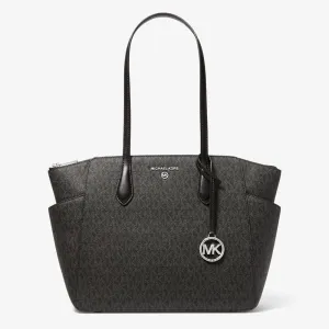 Michael Michael Kors Marilyn Medium Logo Tote Bag, Black