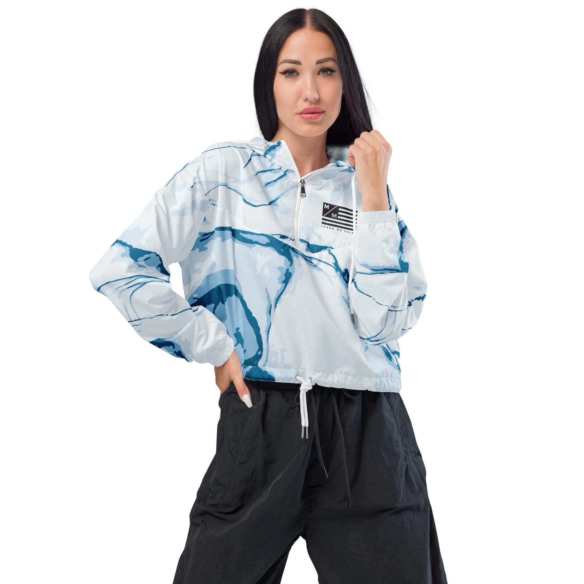 MM Flag Marble- Women’s cropped windbreaker